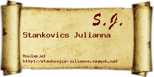 Stankovics Julianna névjegykártya