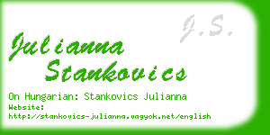 julianna stankovics business card